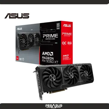 ASUS AMD RADEON RX 9060 XT PRIME OC 8GB 3X FANS GDDR6 GPU TWEAK III