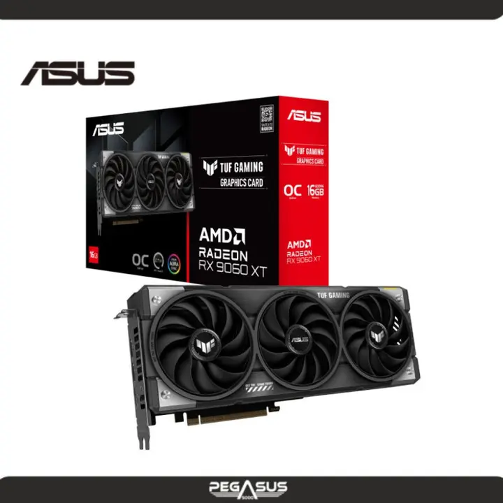 ASUS AMD RADEON RX 9060 XT TUF GAMING OC 16GB GDDR6 GPU TWEAK III