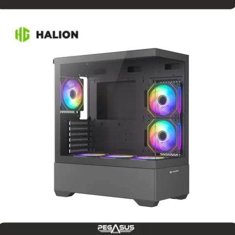 HALION GAMER HALION FISH TANK JUPITER K04 BLACK 6X ARGB SIN FUENTE