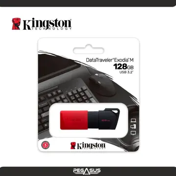 KINGSTON DATA TRAVELER EXODIA M 128GB USB 3.2 BLACK / RED