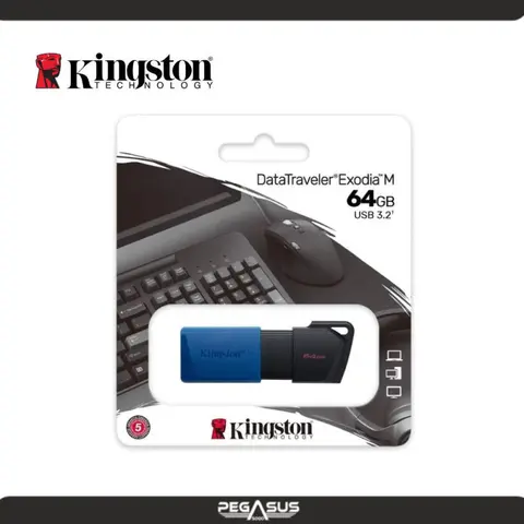 KINGSTON DATA TRAVELER EXODIA M 64GB USB 3.2 BLACK/BLUE