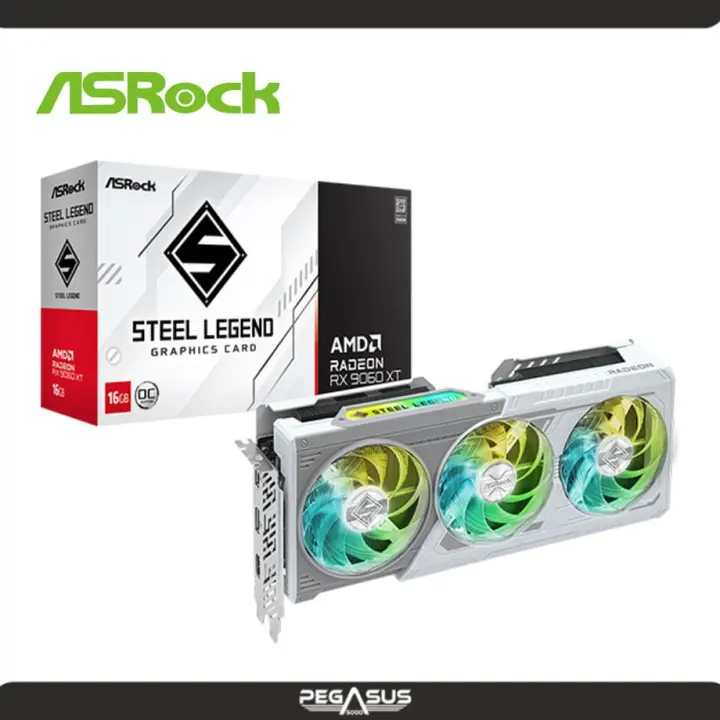 ASROCK AMD RADEON RX 9060 XT STEEL LEGEND OC 16GB GDDR6