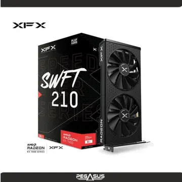 XFX SPEEDSTEER AMD RADEON RX 7600 SWFT 210 BLACK 8GB GDDR6