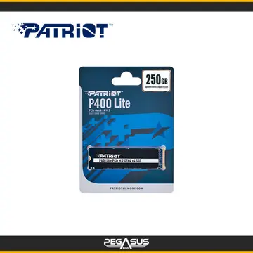 PATRIOT UNIDAD DE ESTADO SOLIDO SSD PATRIOT P400 LITE 250GB M.2 2280 PCIE GEN4 X4 (9SE00168-P400LP250GM28H)