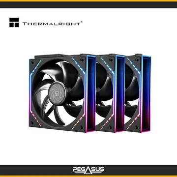 KIT DE FANES THERMALRIGHT TL-M12Q X3 BLACK 120MM INFINITY MIRROR ARGB EASY CONNECT FAN