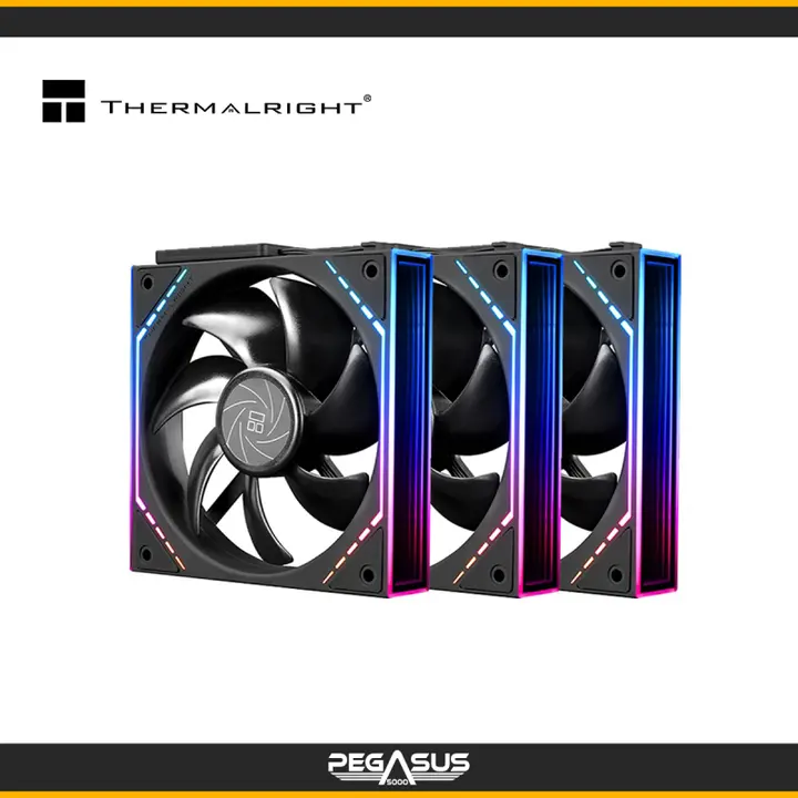 KIT DE FANES THERMALRIGHT TL-M12Q X3 BLACK 120MM INFINITY MIRROR ARGB EASY CONNECT FAN