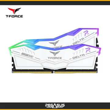 T-FORCE DELTA RGB WHITE 32GB(2X16GB) 6000MHZ DDR5 CL38 (FF4D532G6000HC38ADC01)