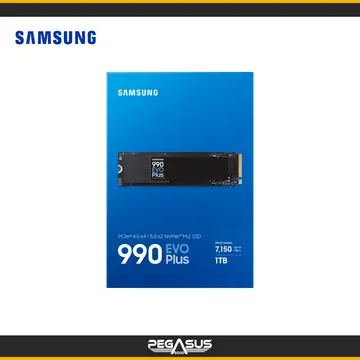 SAMSUNG UNIDAD DE ESTADO SOLIDO SAMSUNG 990 EVO PLUS 1TB, PCIE GEN 4X4, GEN 5X2 M.2 2280, 7,150 MB/S, PC/LAPTOPS