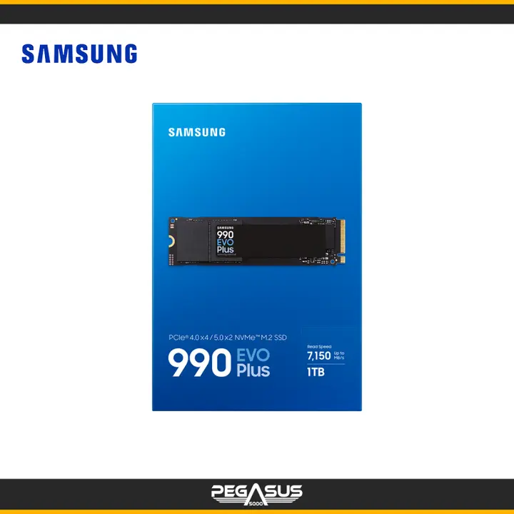 SAMSUNG UNIDAD DE ESTADO SOLIDO SAMSUNG 990 EVO PLUS 1TB, PCIE GEN 4X4, GEN 5X2 M.2 2280, 7,150 MB/S, PC/LAPTOPS