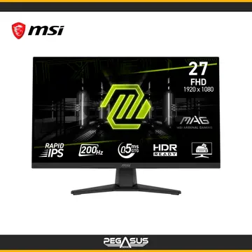 MSI MAG 272F BLACK 27" FHD RAPID IPS 200HZ 0.5MS(GTG) 1MS(MPRT) AMD FREESYNC PREMIUM ADAPTIVE-SYNC