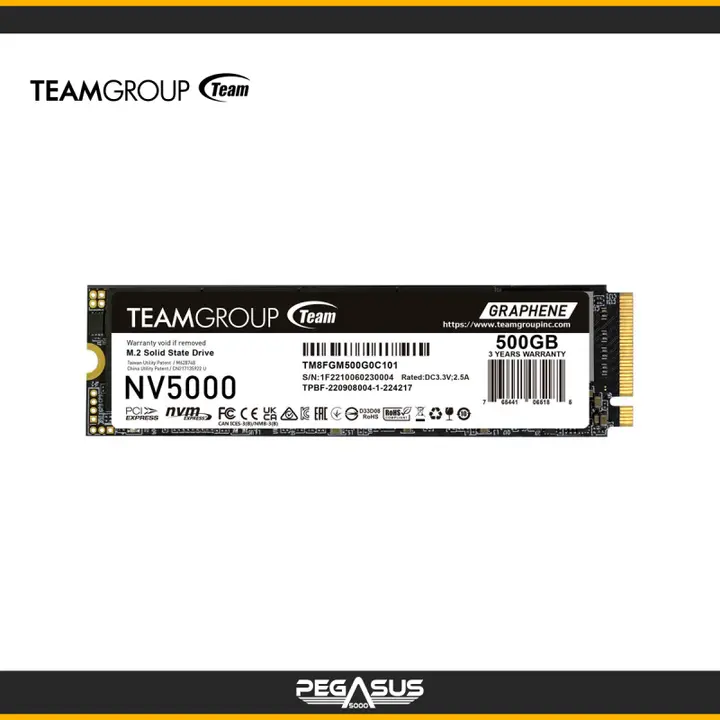 TEAM UNIDAD DE ESTADO SOLIDO TEAMGROUP NV5000 500GB M.2 PCIE4.0 X 4 NVM EXPRESS 3D NAND