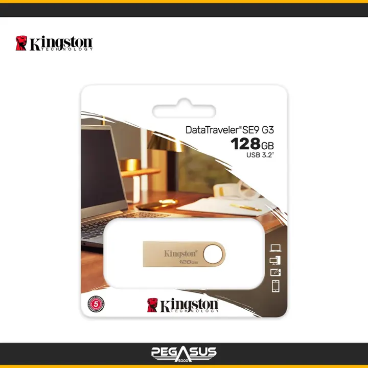 KINGSTON 128GB KINGSTON DT SE9 G3, METAL GOLD 3.2 GEN 1 DTSE9G3/128GB