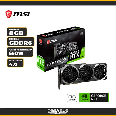 MSI NVIDIA GEFORCE RTX 3070 VENTUS 3X 8GB GDDR6, PCIE 4.0