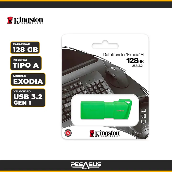KINGSTON 128GB 3.2 KINGSTON DT EXODIA M NEON VERDE