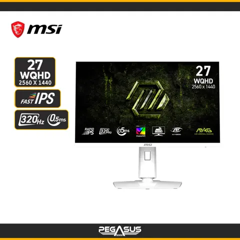 MSI MAG 274QRFW X32 WHITE 27" QHD RAPID IPS 320HZ 0.5MS(GTG) 1MS