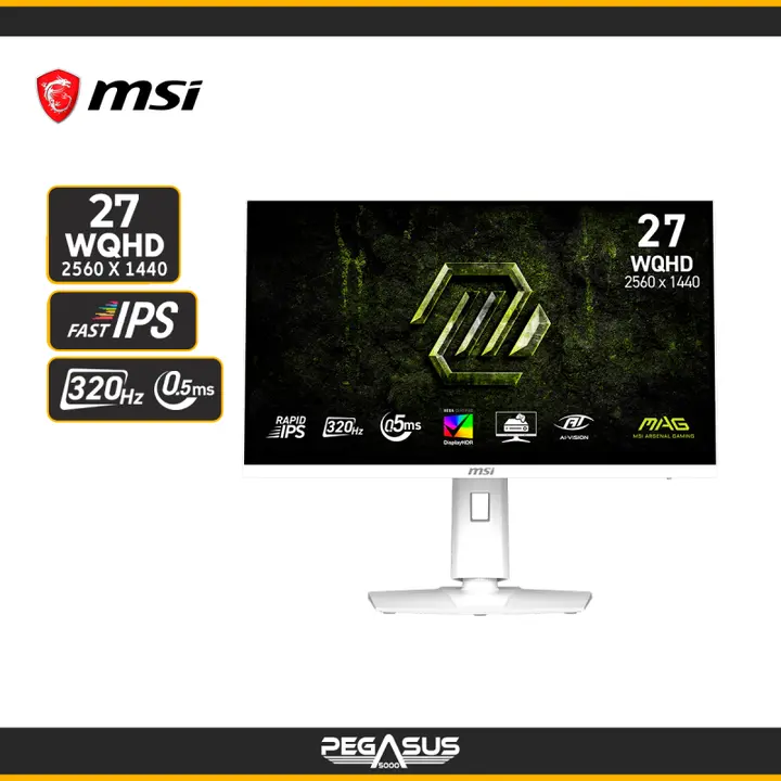 MSI MAG 274QRFW X32 WHITE 27" QHD RAPID IPS 320HZ 0.5MS(GTG) 1MS