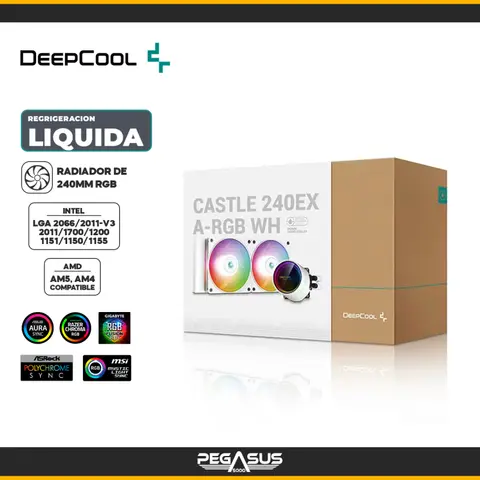 DEEPCOOL LIQUIDA DEEPCOOL CASTLE 240EX ARGB WHITE