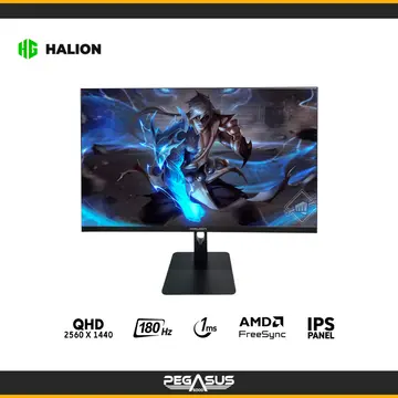 HALION HG 2726QF BLACK RGB 27" QHD 2K PANEL IPS 180HZ 1MS AMD FREESYNC PREMIUM (MOD:HG2726QF)