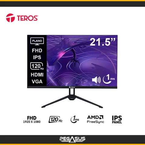 TEROS TE-2133S BLACK 21.5" FHD IPS 120HZ 1MS PLANO C/N PARLANTES INTEGRADOS (MODEL: TE-2133S)