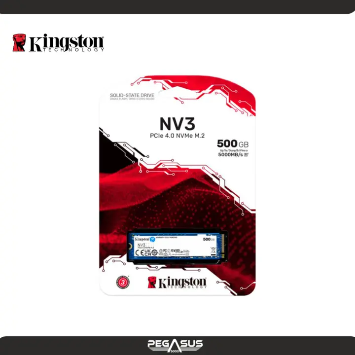 KINGSTON UNIDAD DE ESTADO SOLIDO SSD KINGSTON NV3 500GB NVME M.2 PCLE 4.0 5000MB/S