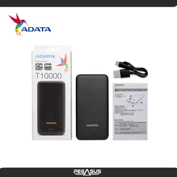 ADATA BATERIA PORTATIL POWER BANK ADATA T10000 BLACK 10000MHA