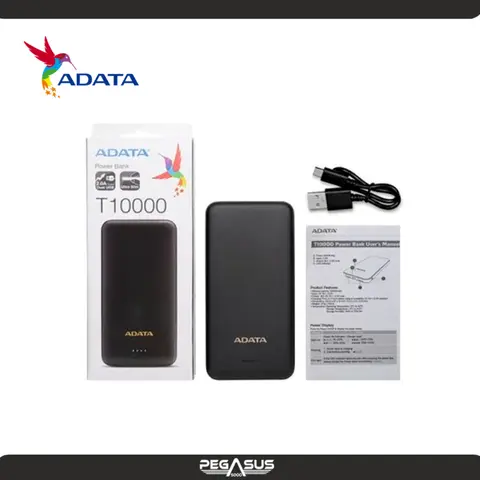 ADATA BATERIA PORTATIL POWER BANK ADATA T10000 BLACK 10000MHA