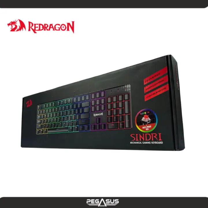 REDRAGON K671 TECLADO REDRAGON SINDRI BLACK ENGLISH RED SWITCH