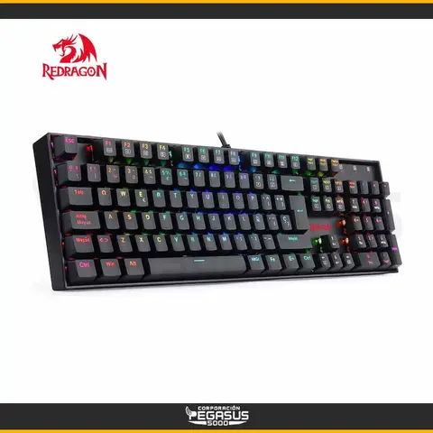 REDRAGON K551RGB TECLADO REDRAGON MITRA BLACK SPANISH RED SWITCH