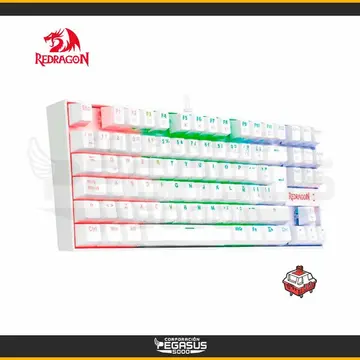 REDRAGON K552W-RGB TECLADO REDRAGON KUMARA WHITE SPANISH RED SWITCH