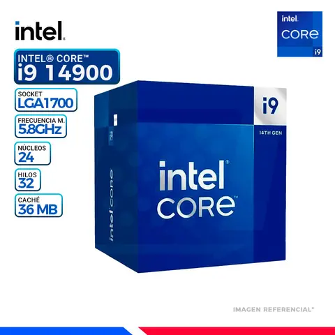 Intel CORE i9-14900, Cache 36 MB, Hasta 5.8 Ghz