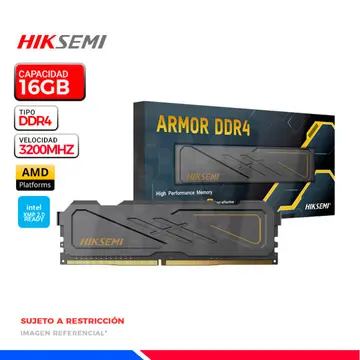 HIKSEMI MEM. RAM HIKSEMI ARMOR, 16GB DDR4 3200 MHZ, BLACK