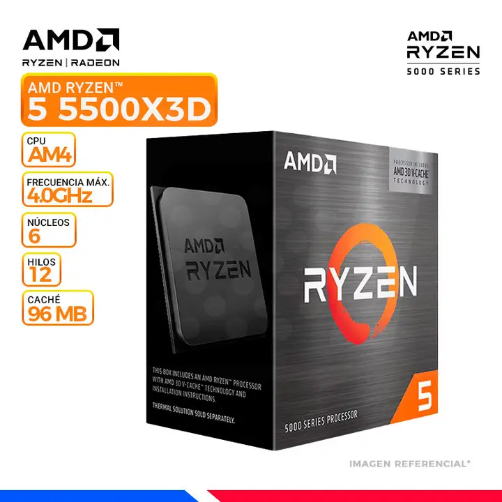 AMD RYZEN 5 5500X3D, AM4