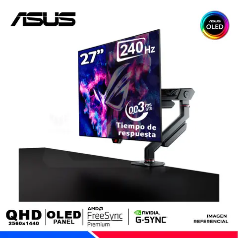ASUS ROG Swift OLED PG27AQDM-R, 27" Oled, 2K QHD, 240Hz, 0.03ms, Nvidia G-Sync