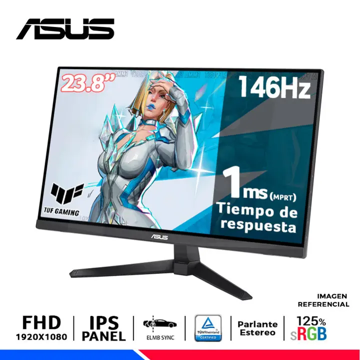 ASUS TUF GAMING VG249QE5A, 23.8" IPS, FHD, OC 146Hz, 1ms, Parlante