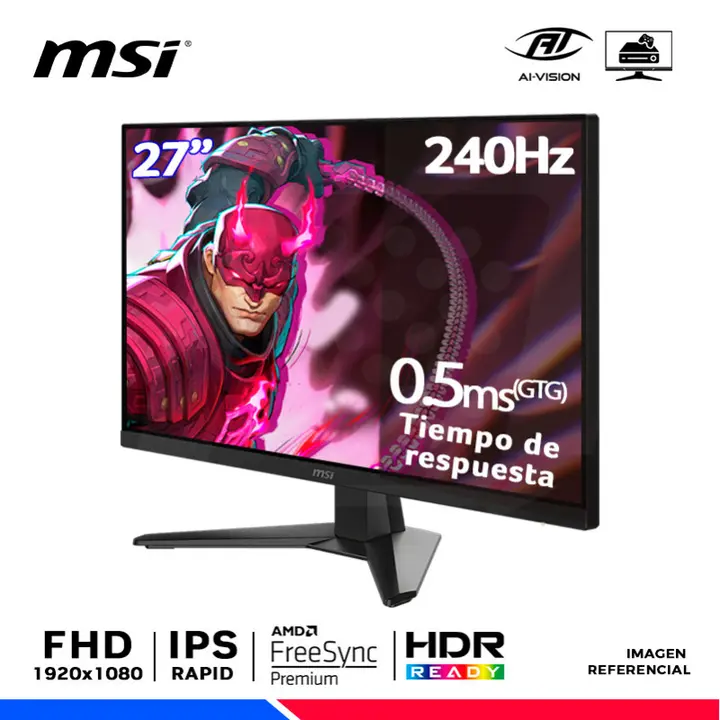 MSI MAG 272F X24, 27" RAPID IPS, FHD, 240Hz, 0.5ms, FreeSync