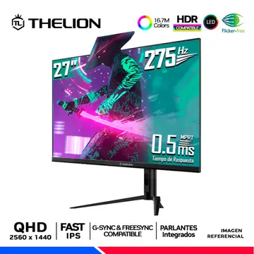 THELION IPG27FQI, 27" IPS, 2K QHD, 275Hz, 0.5ms MPRT, Compatible G-Sync, FreeSync