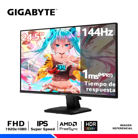 GIGABYTE GS25F14, 24.5" IPS, FHD, 144Hz, 1ms.
