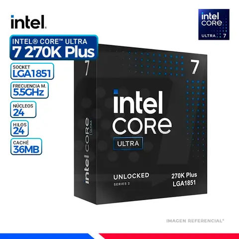 Intel CORE ULTRA 7 270K PLUS, 36 MB Cache, Hasta 5.50 Ghz
