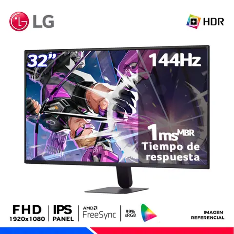 LG UltraGear G4 32G403B-B, 32" IPS, FHD, 144Hz, 1ms, FreeSync