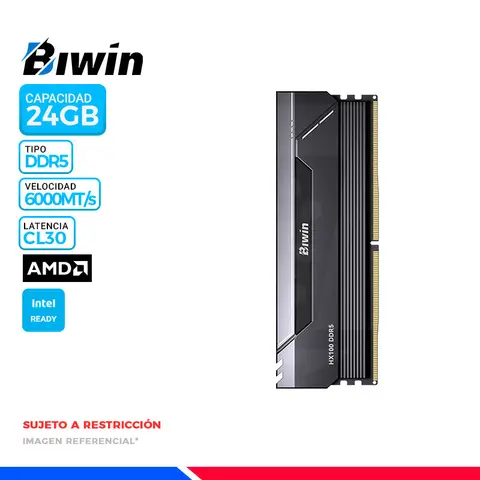 BIWIN MEM. RAM BIWIN HX100 24GB DDR5 6000MT/s, CL30