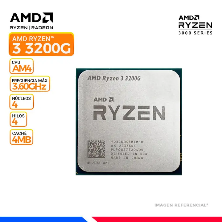 AMD RYZEN 3 3200G, AM4, OEM/TRAY