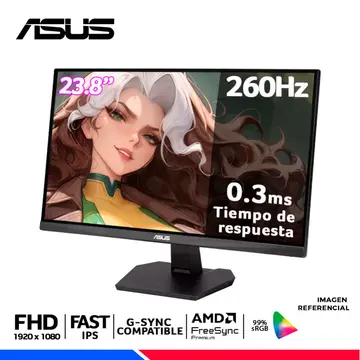 ASUS TUF GAMING VG249QM5F, 23.8" FAST IPS, FHD, 260Hz OC, 0.3ms, Compatible G-Sync, FreeSync