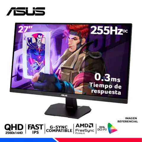 ASUS TUF GAMING VG27AQME5F, 27" FAST IPS, QHD, 255Hz OC, 0.3ms, Compatible G-Sync, FreeSync
