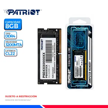 PATRIOT MEM. RAM SODIMM PATRIOT SIGNATURE 8GB DDR4 3200MT/s