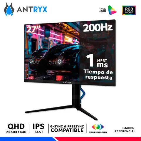 ANTRYX XTREME VISION IPX2735Q, 27" 2K QHD, 200Hz, 1ms. Compatible G-Sync, FreeSync